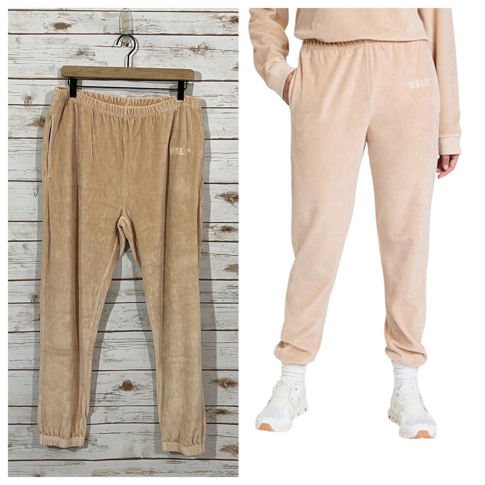 NWT Bandier WSLY Eco Plush Classic Pocket Jogger - Quartz - XL